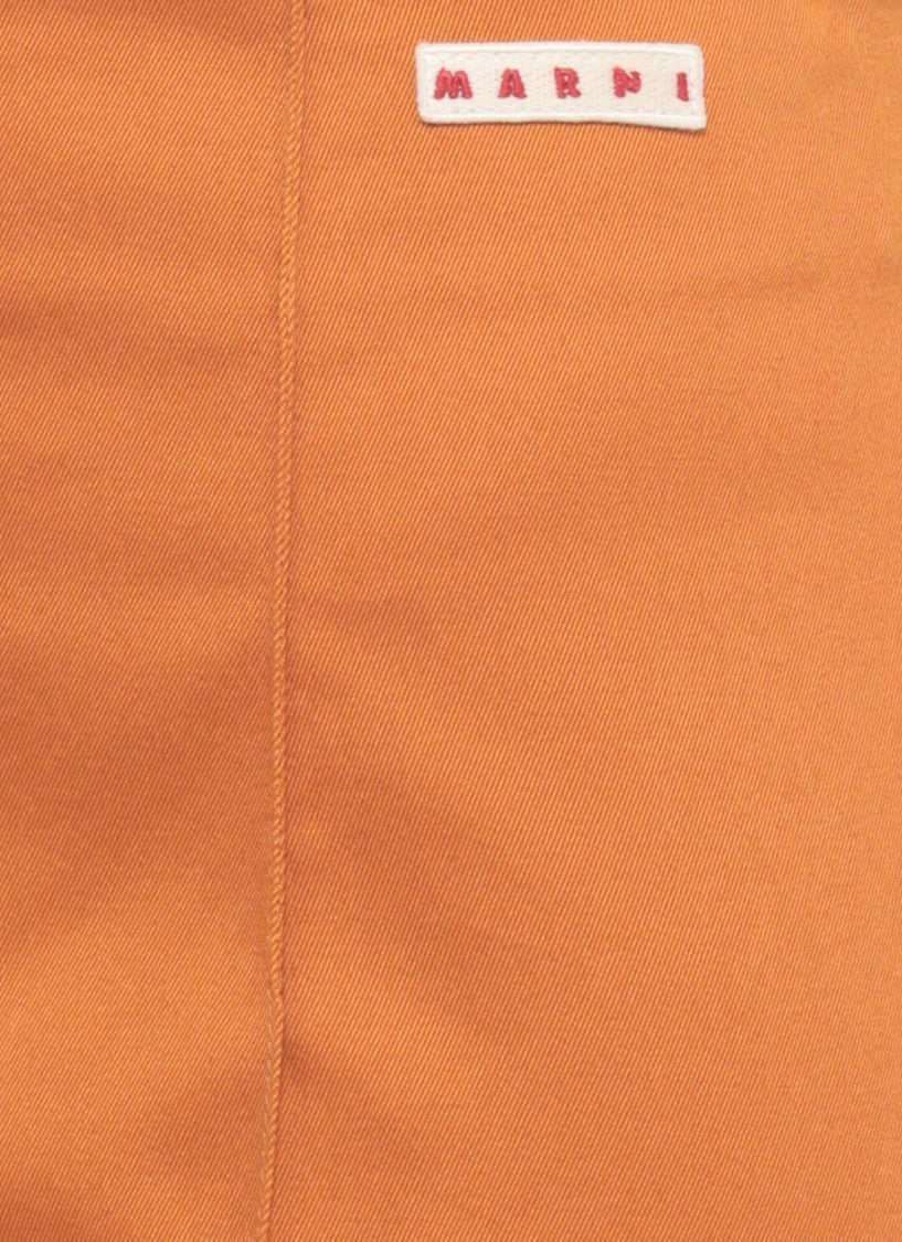 Marni Orange Side Zip Cotton Pants