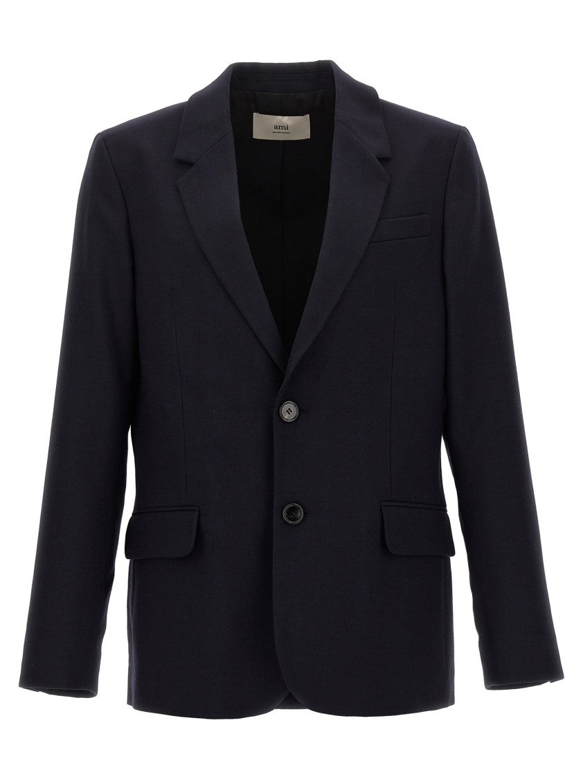 Ami Single-Breasted Wool Blazer