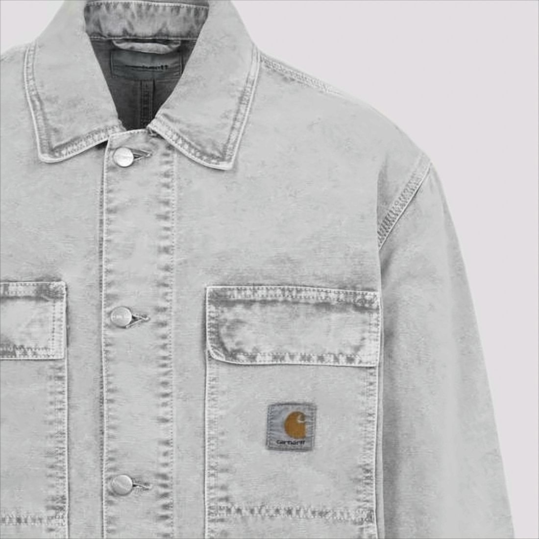 Carhartt Wip Light Grey Washed Denim Jacket