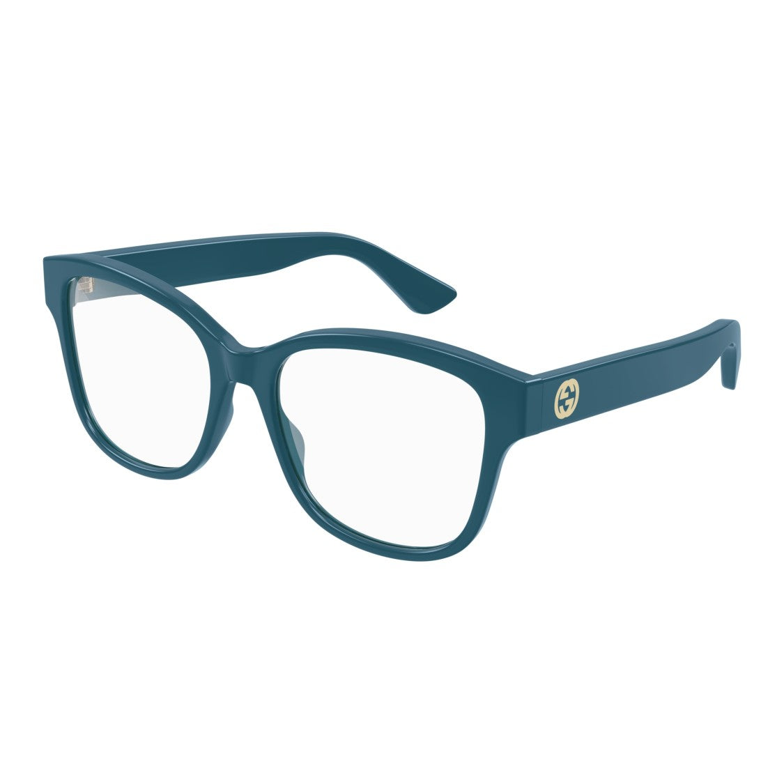 Gucci Gg1340o Bold Oversized Teal Square Frame Eyeglasses