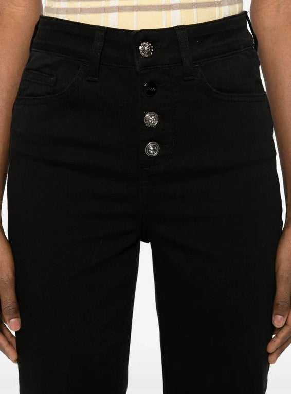 Liu Jo High-Waisted Bootcut Trousers With Jewel Buttons
