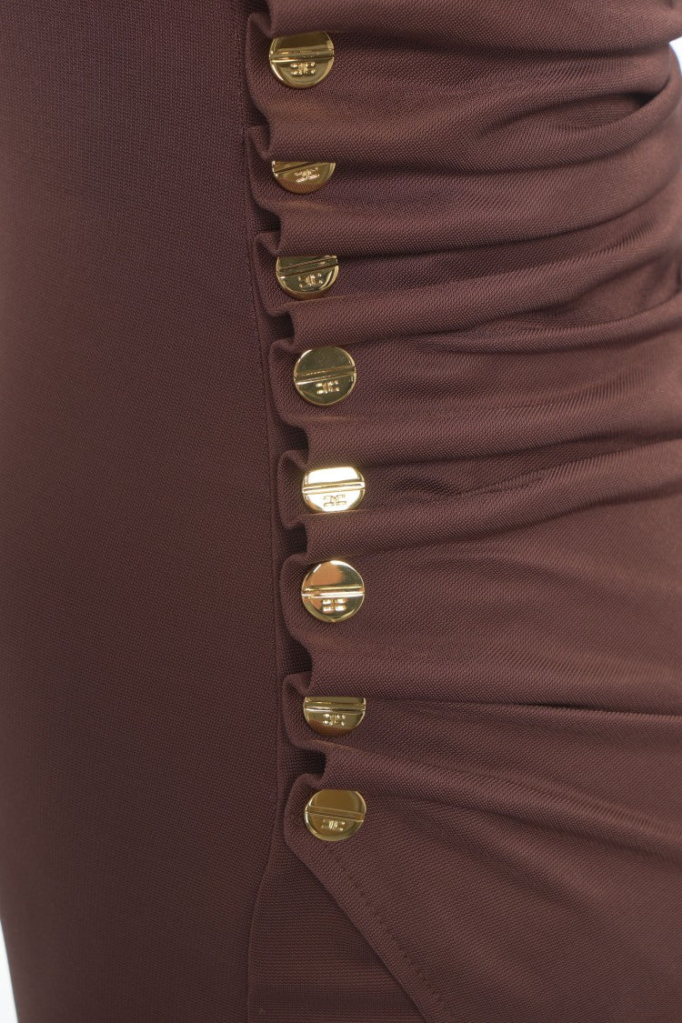 Elisabetta Franchi Draped Maxi Dress