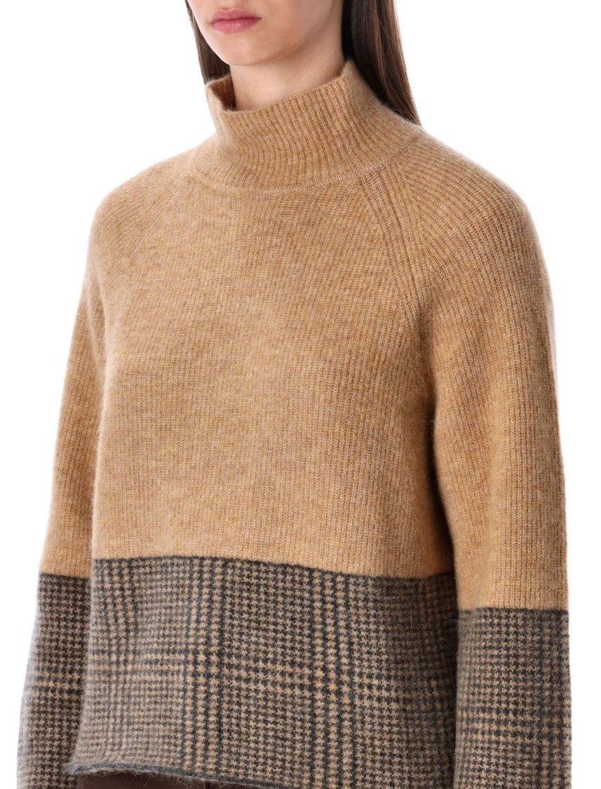 Emporio Armani Checkered Alpaca Blend Sweater