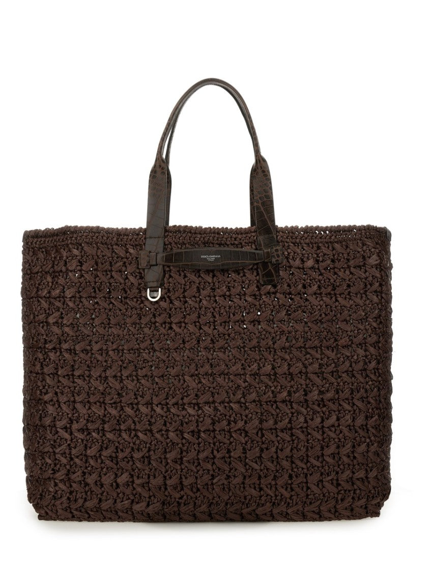 Dolce & Gabbana Woven Mesh Shopping Bag
