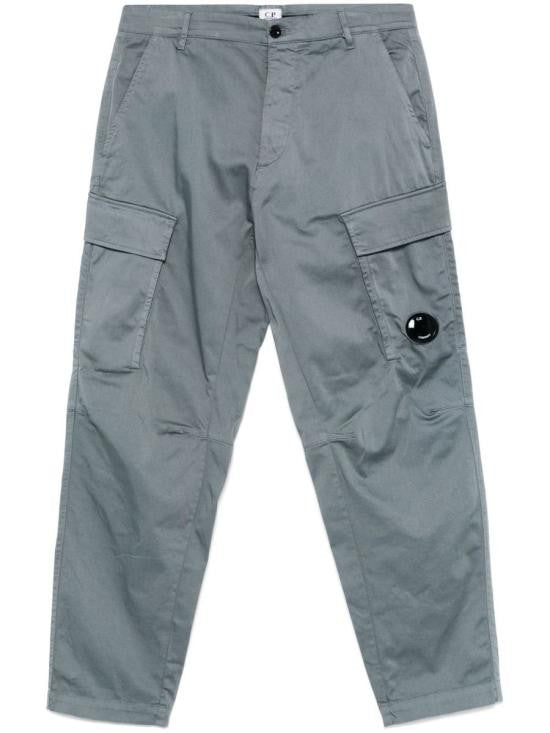 C.P. Company Utilitarian Grey Straight Pants With Cargo Pockets