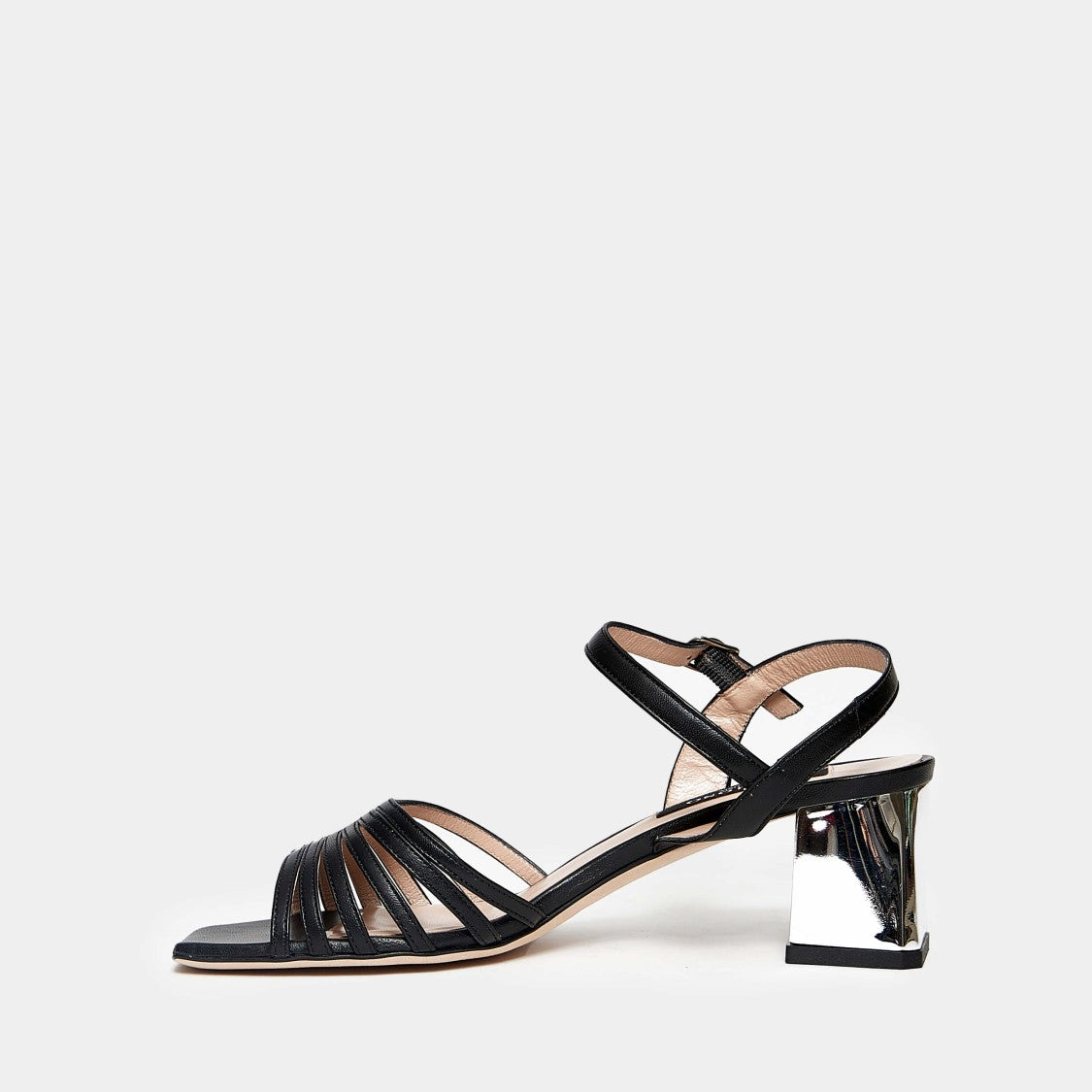 Prezioso Black Nappa Sandal