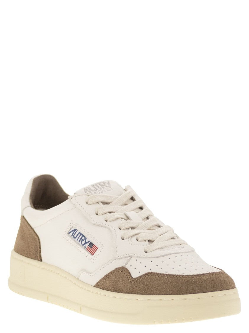 Autry Medalist Low - Leather And Suede Sneakers