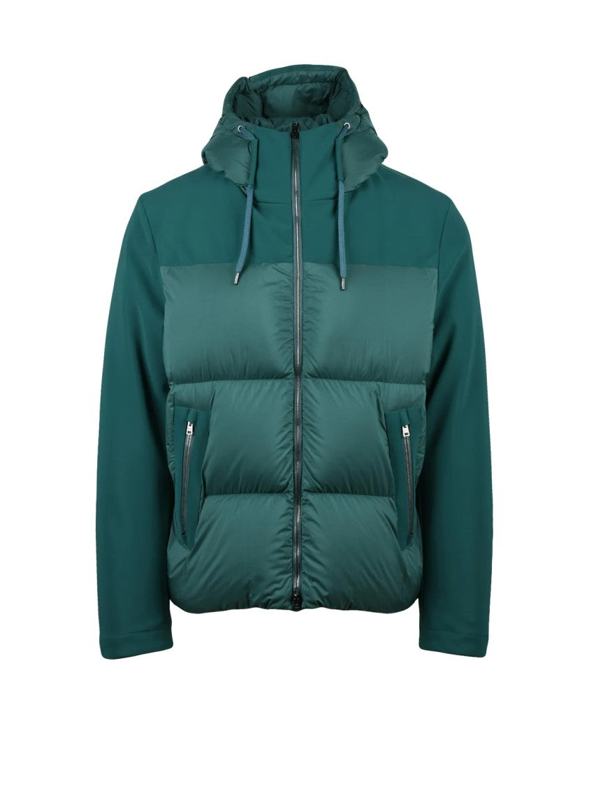 Herno Bottle Green Quilted Polyamide Down Jacket
