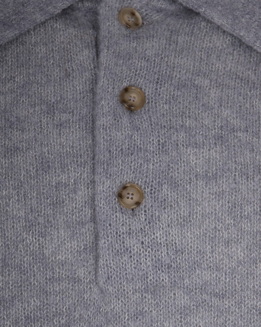 Boss Polo Collar Virgin Wool Sweater
