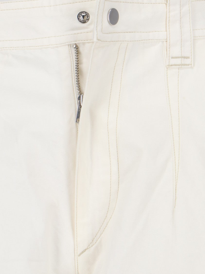Isabel Marant Étoile "Kelvin" Cream Cotton Trousers