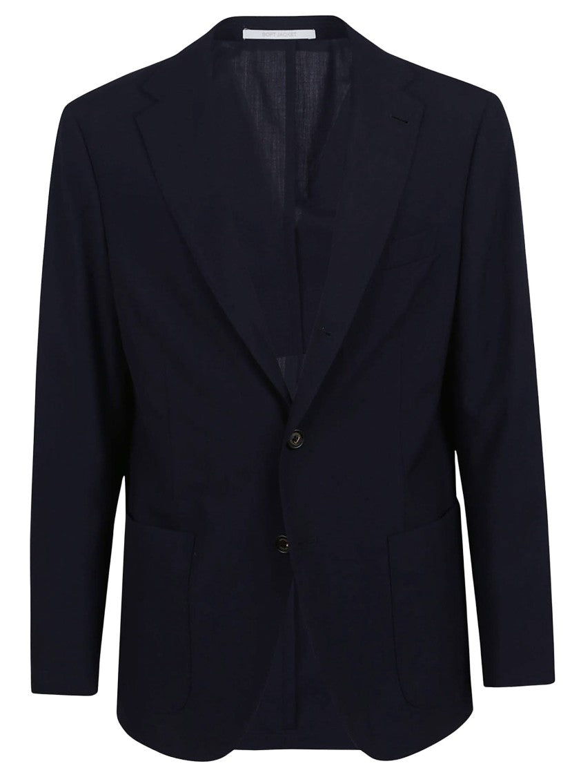 Eleventy Tailored Black Wool Blend Blazer