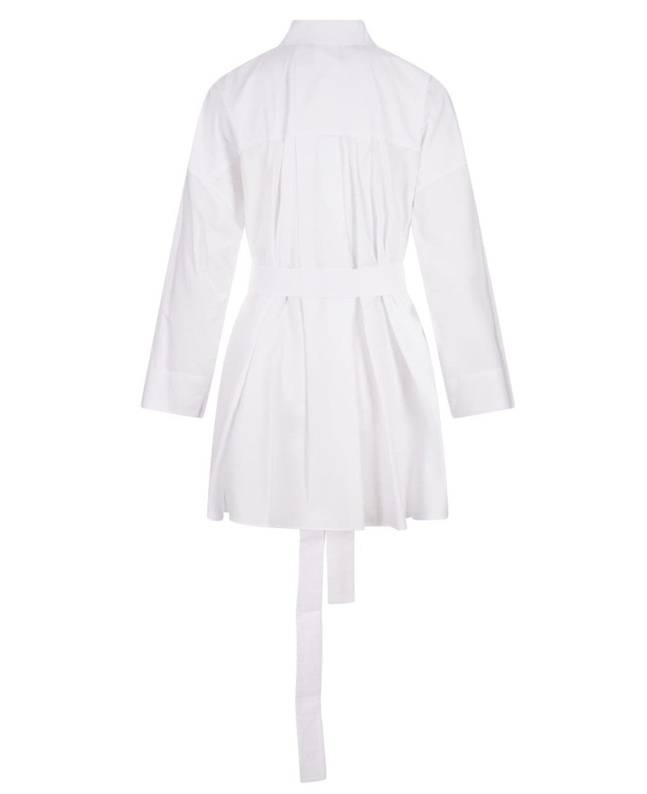 Max Mara Long-Sleeved Tailored Shirt With Self-Tie Belt