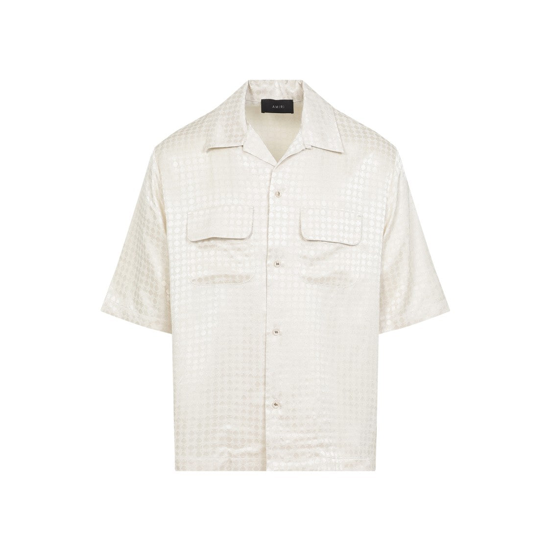 Amiri Short-Sleeved Textured Shirt With Classic Collar