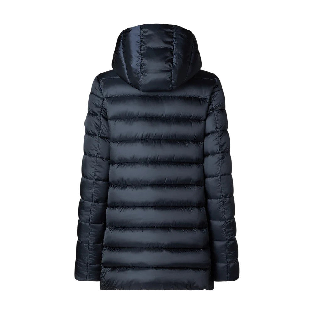Save The Duck Lightweight Blue Quilted High Collar Coat