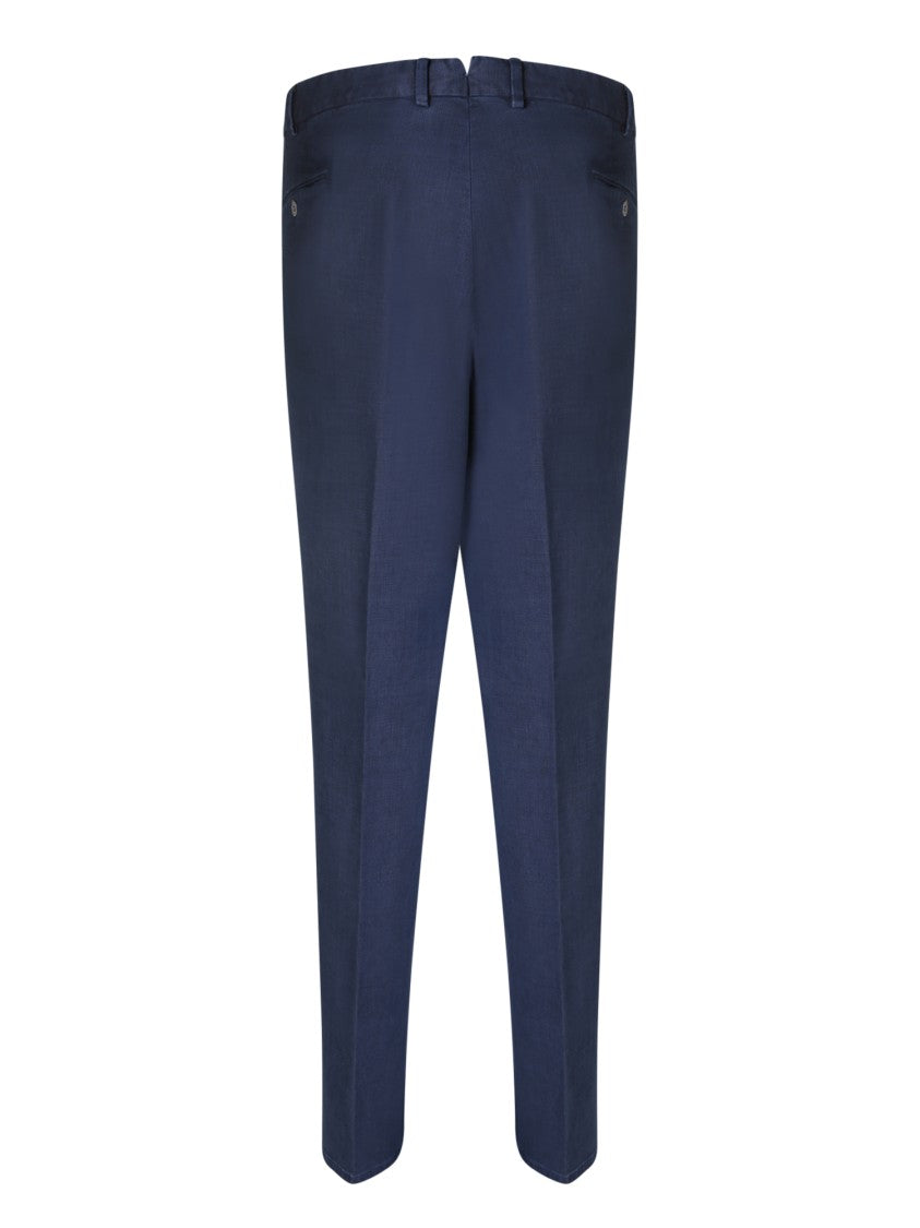Dell'oglio Tailored Blue Trousers With Lightweight Fabric