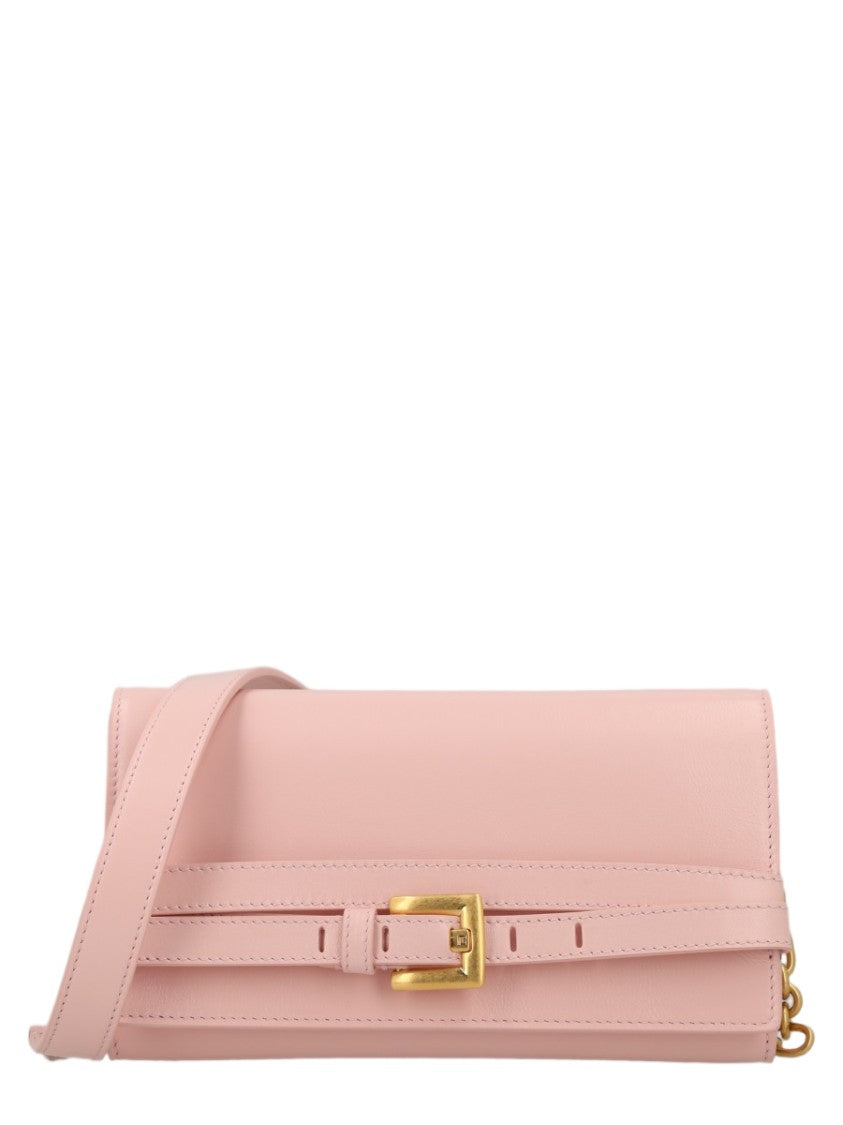 Balmain Shuffle Rectangular Leather Shoulder Bag