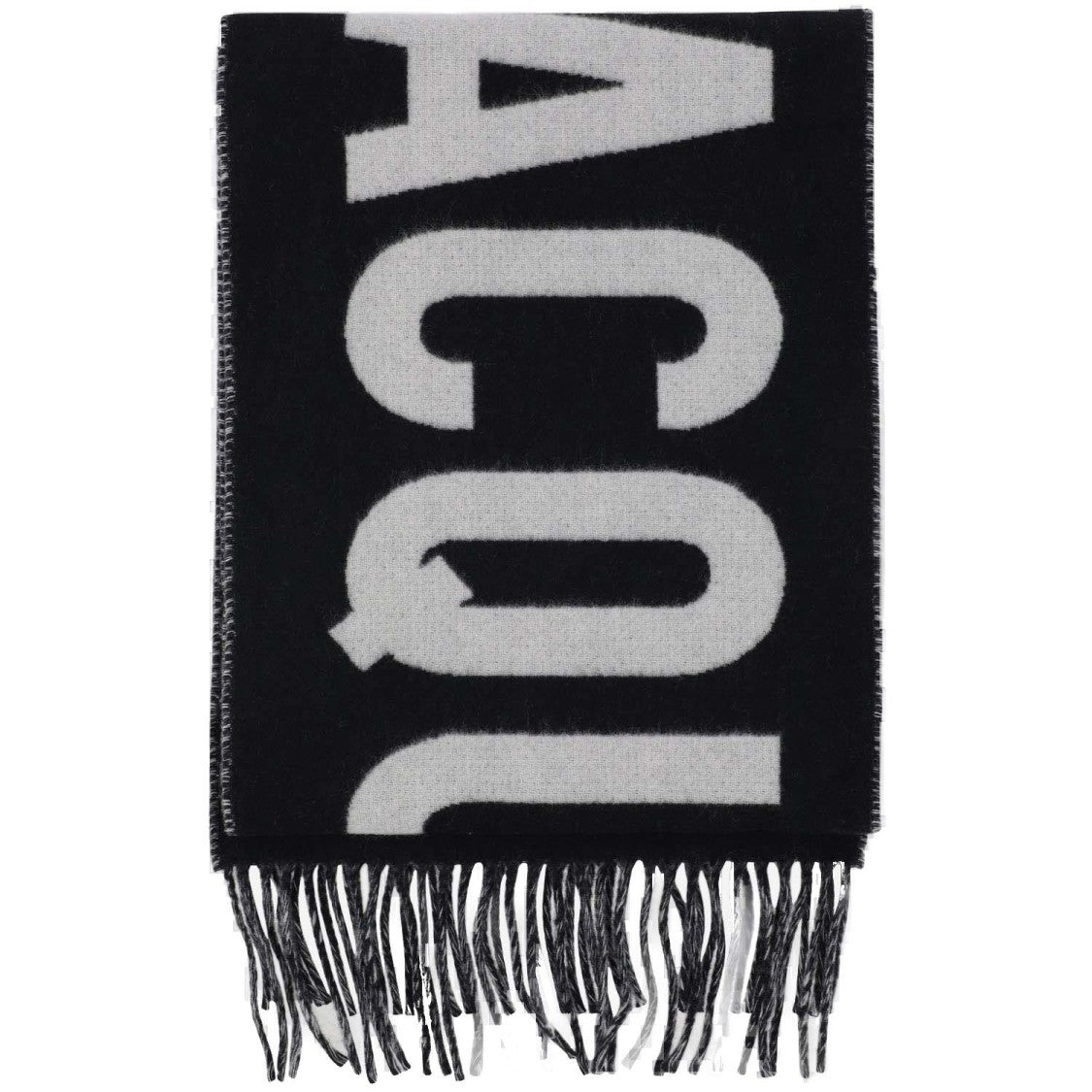 Jacquemus Wool Scarf Featuring Bold Maxi Logo