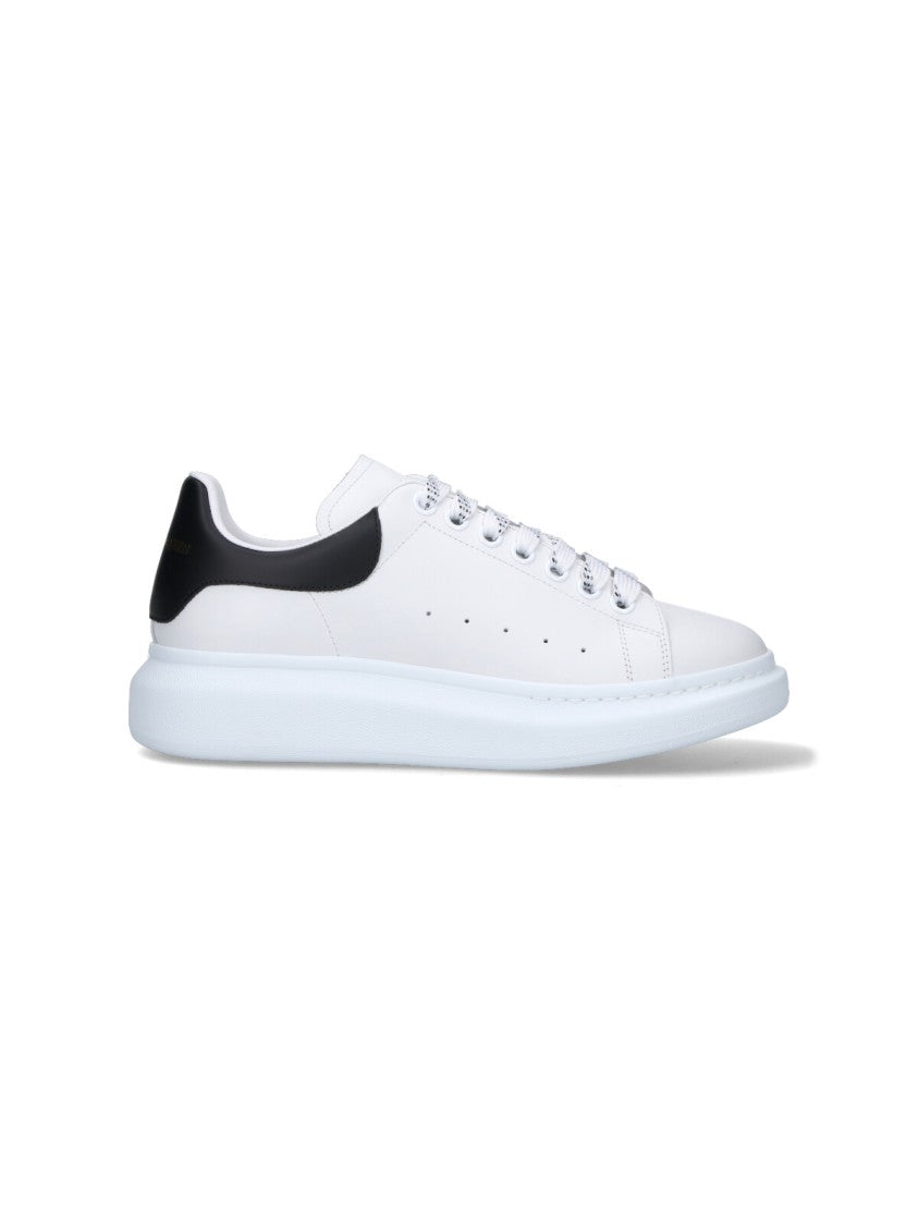 Alexander Mcqueen White Oversize Platform Leather Sneakers