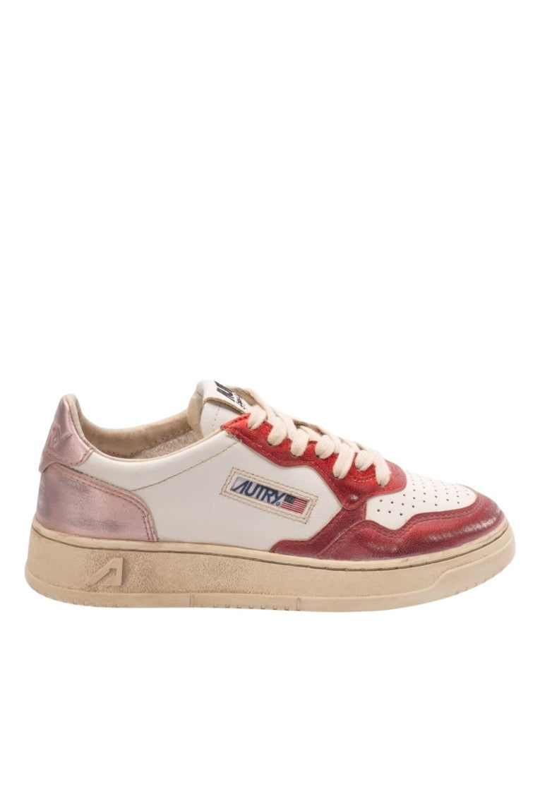 Autry White/Multicolor Sup Vint Retro Low-Top Sneakers