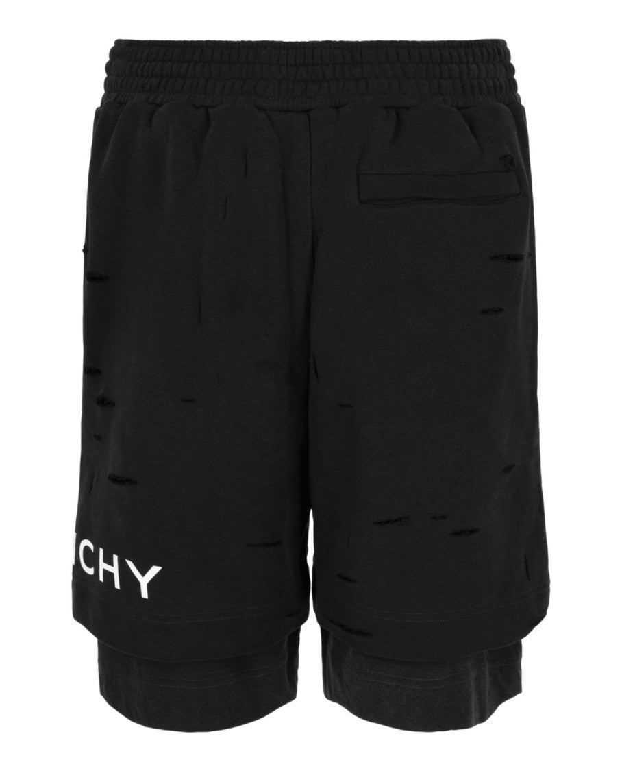 Givenchy Distressed Logo Shorts