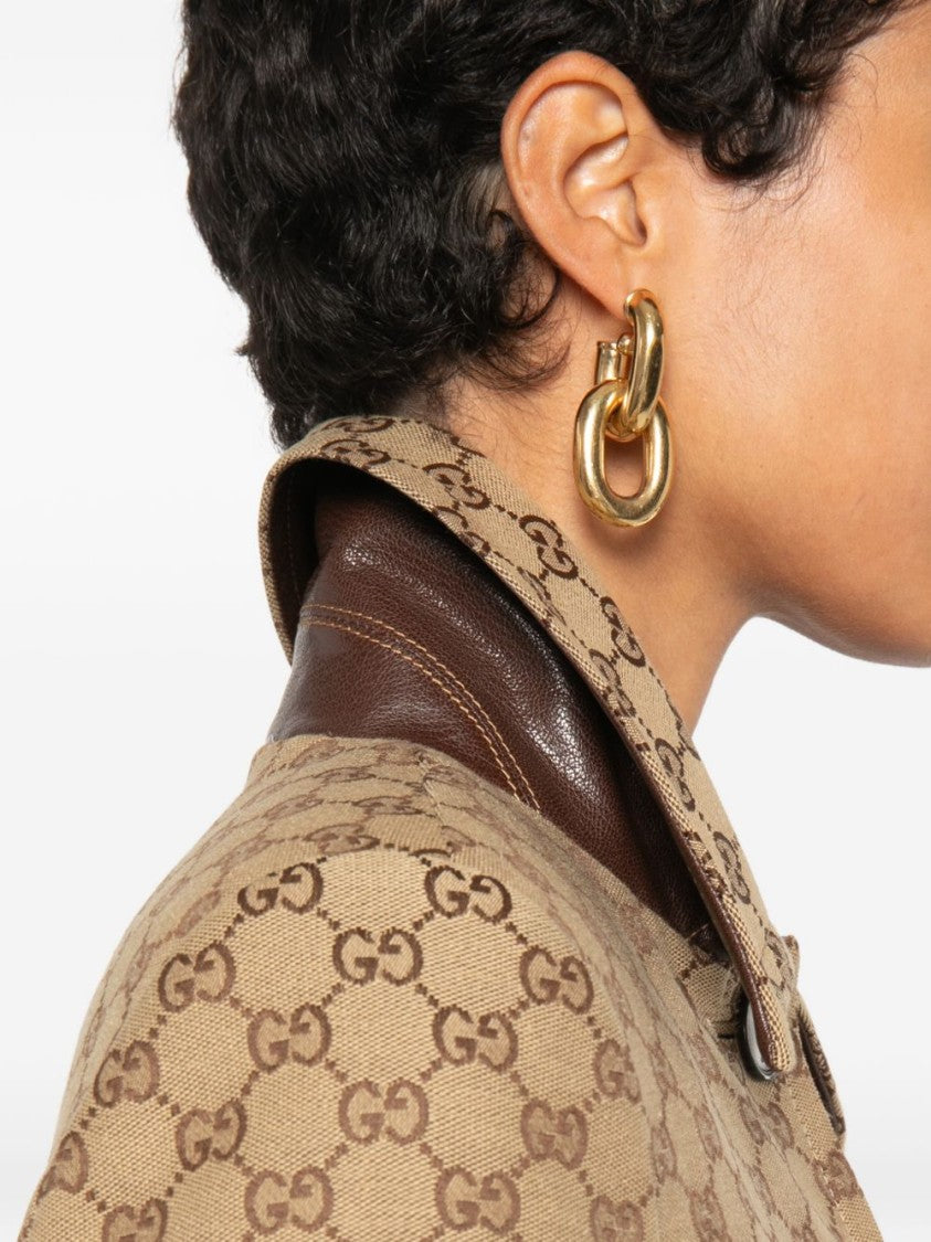 Gucci A-Line Monogram Structured Coat
