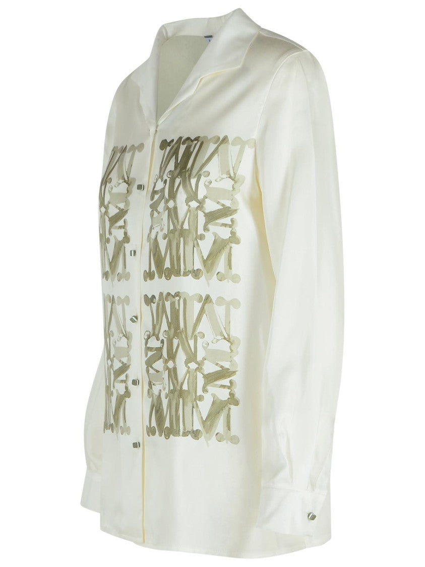 Max Mara 'Nabil' White Silk Shirt