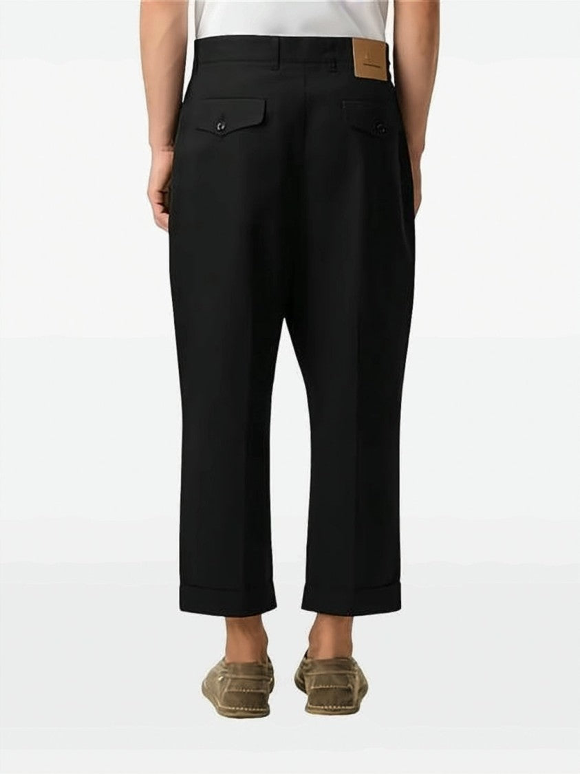 Ami Paris Cropped Tailored Straight Pants
