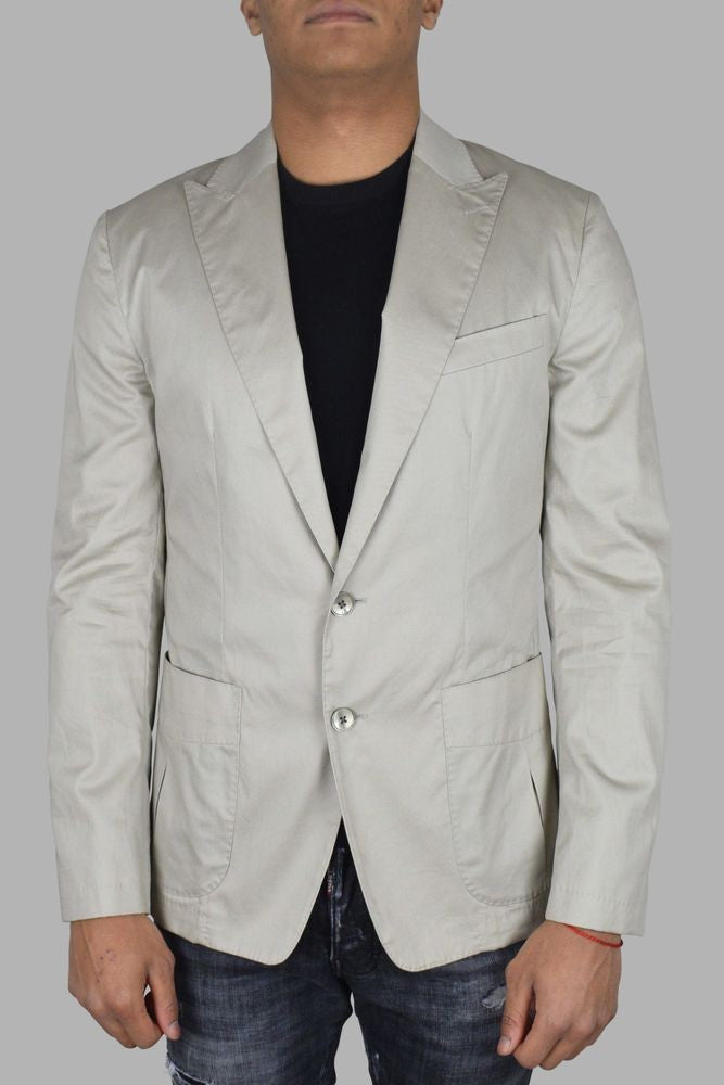 Dolce & Gabbana Beige Tailored Jacket With Notched Lapels