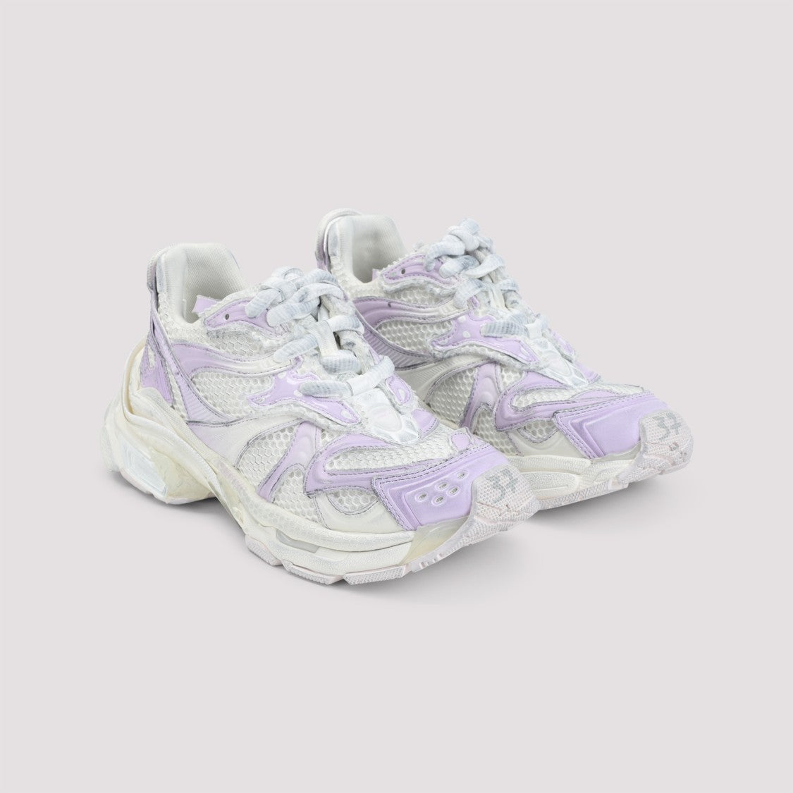 Balenciaga Runner 2 Grey And Pink Polyurethane Sneakers