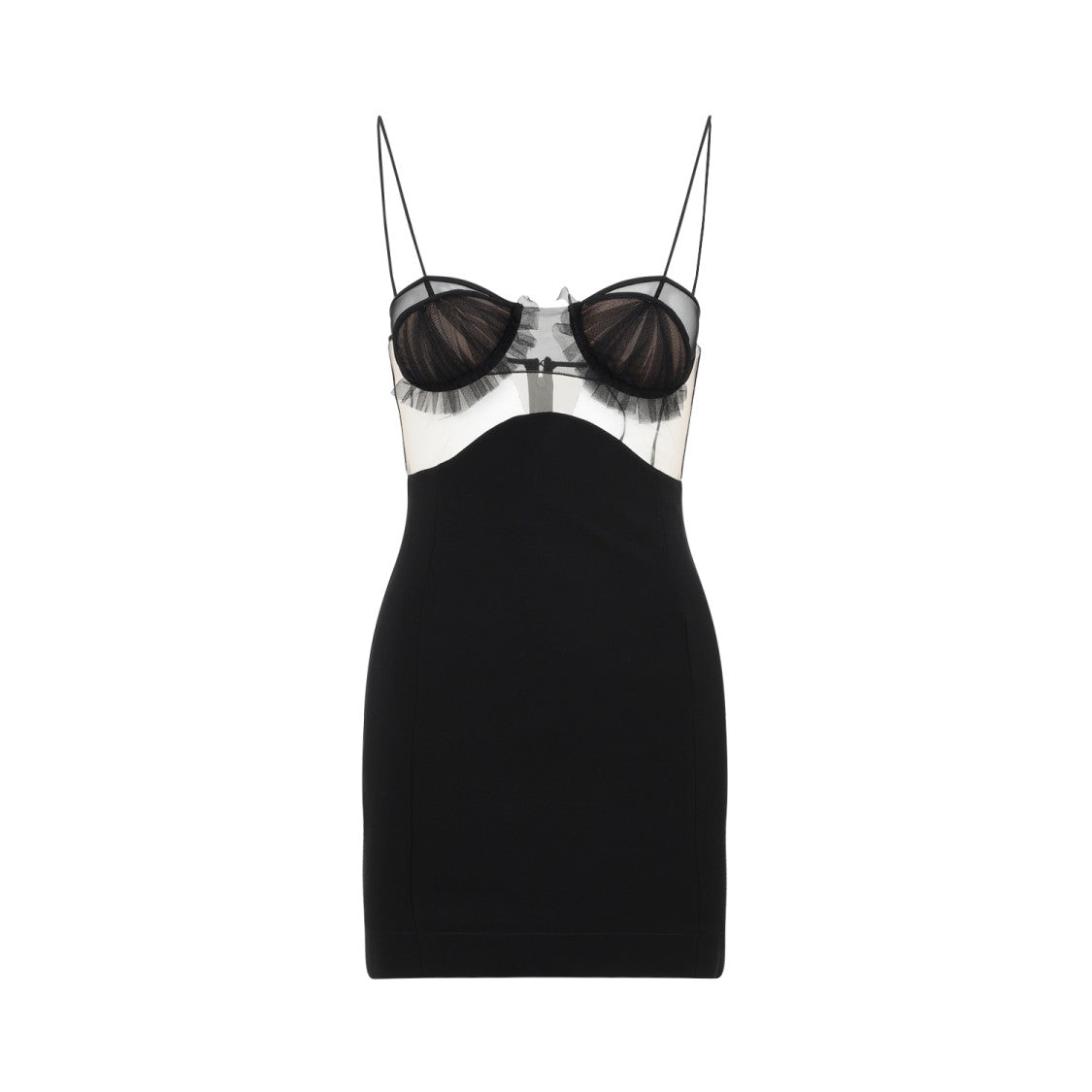 Nensi Dojaka Black Explosive Flower Bra Dress