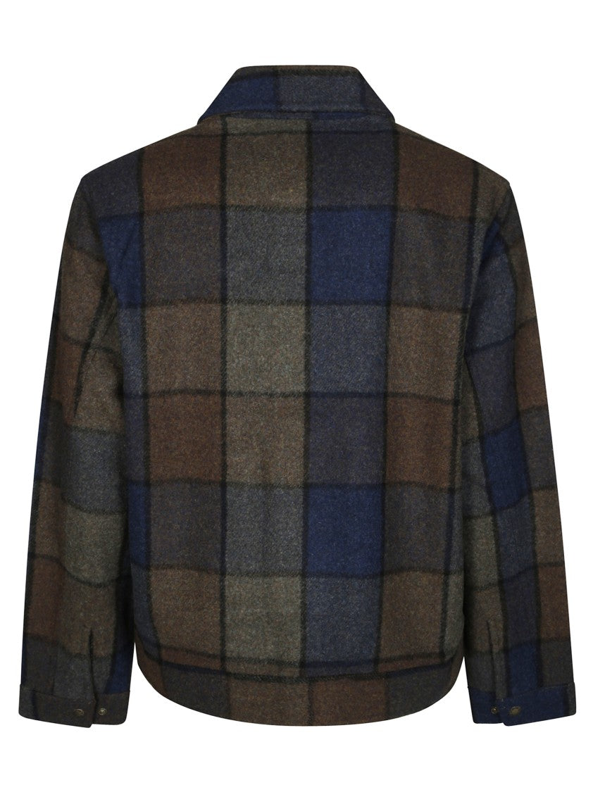 Filson Checkered Pattern Men's Shirt Jacket With Buttoned Cuffs
