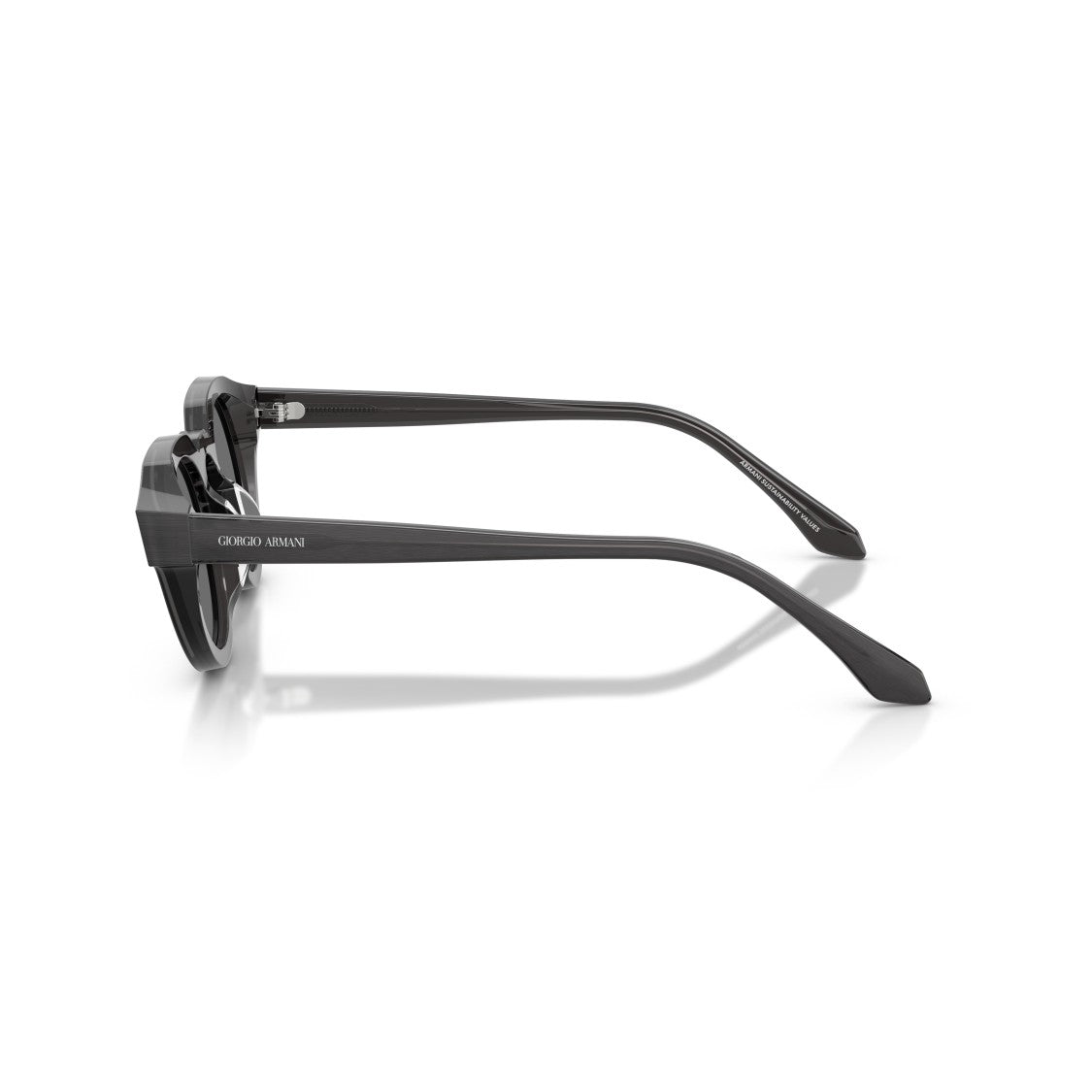 Giorgio Armani 0Ar8255u Black Acetate Sunglasses With Keyhole Bridge