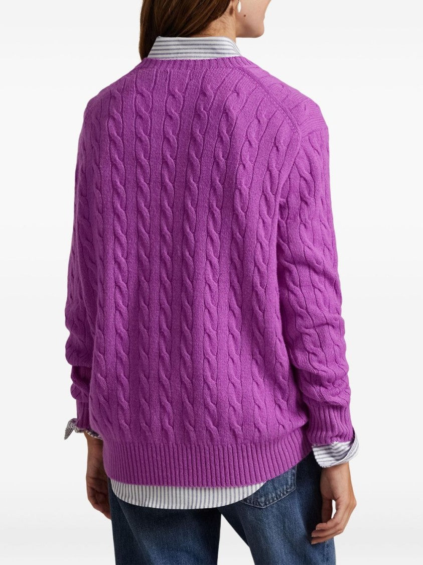 Polo Ralph Lauren Cable-Knit Crew Neck Sweater In Soft Wool