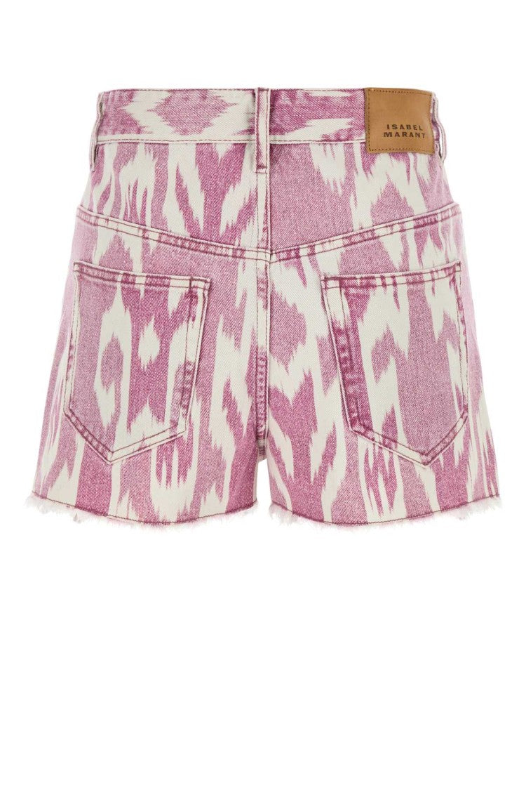 Isabel Marant Étoile Printed Denim Lesia Shorts