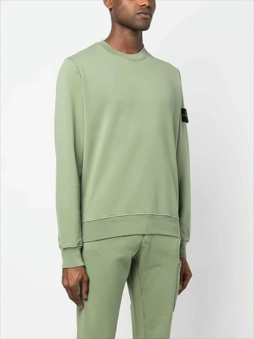 Stone Island Minimalist Long-Sleeve Sweatshirt With Distinctive Patch Logo