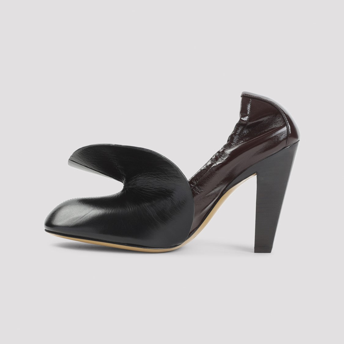 Phoebe Philo Sculptural Design Black Calf Leather Pumps