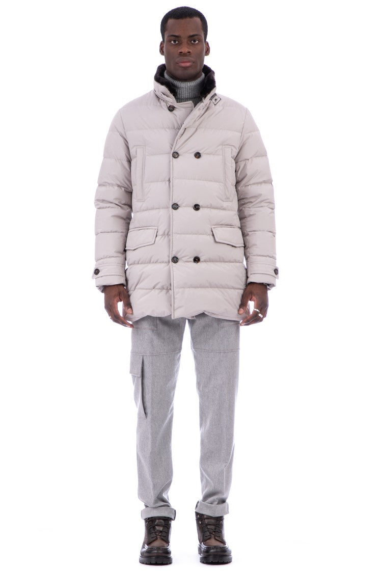 Moorer Zarbo-Stp Down Vest With Removable Beaver Collar