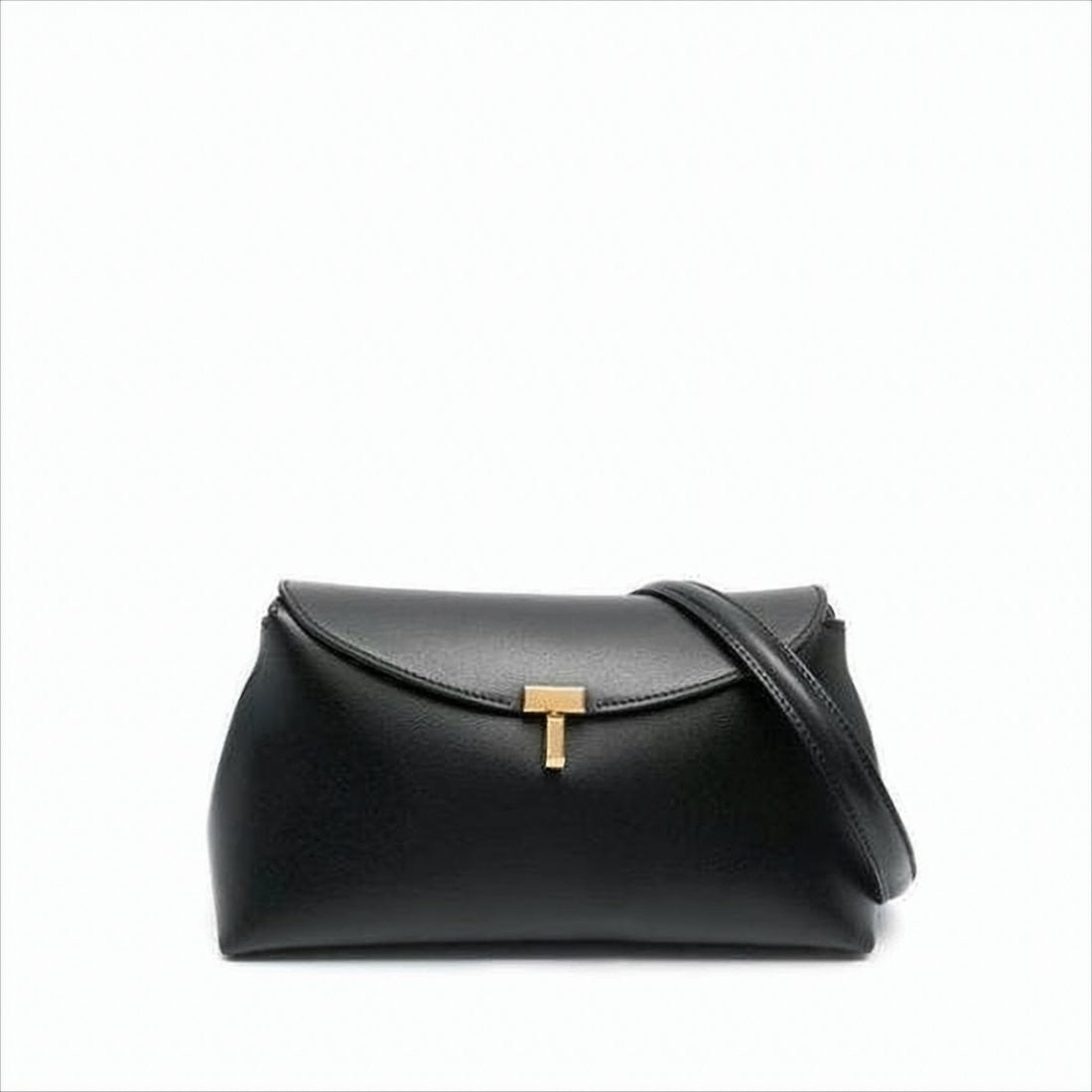 Totême Smooth Leather Shoulder Bag With Gold-Tone Clasp