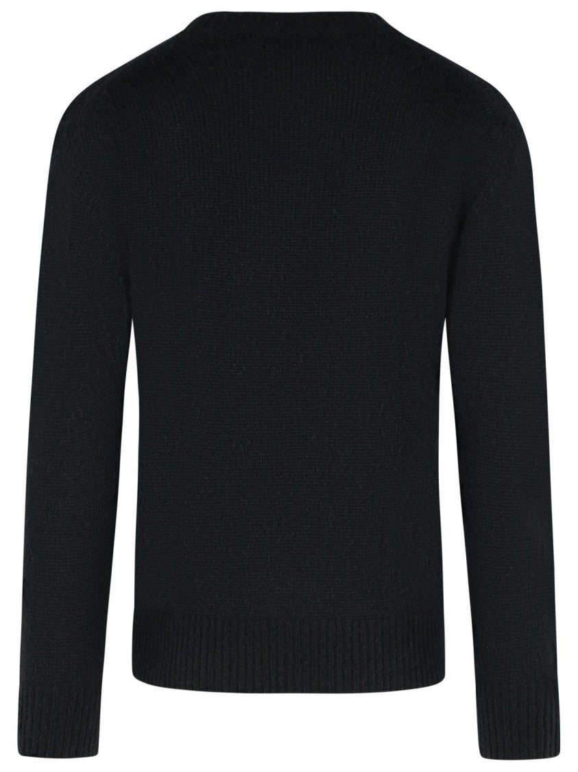 Seven Gauge Black Alpaca Blend Sweater