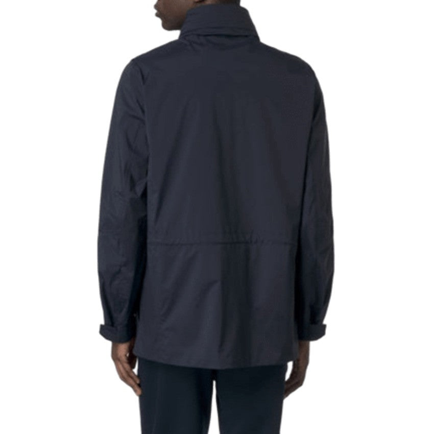 K-Way Blue Nylon Cotton Lined Jacket
