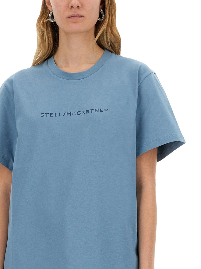 Stella Mccartney Relaxed Fit Cotton T-Shirt With Minimalist Logo