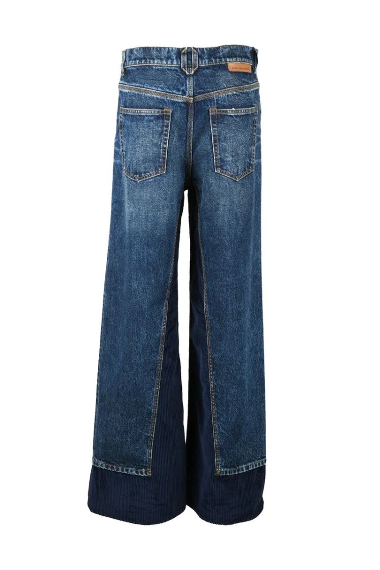 Stella Mccartney Flared Patchwork Jeans With Contemporary Design