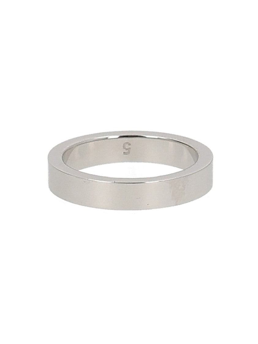 Maison Margiela Polished Flat Band Engraved Text Ring