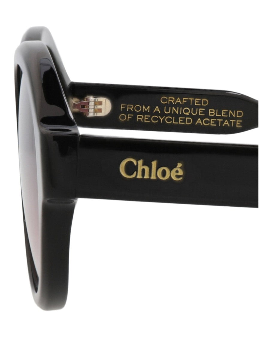 Chloé Round-Frame Gradient Lens Sunglasses In Recycled Acetate
