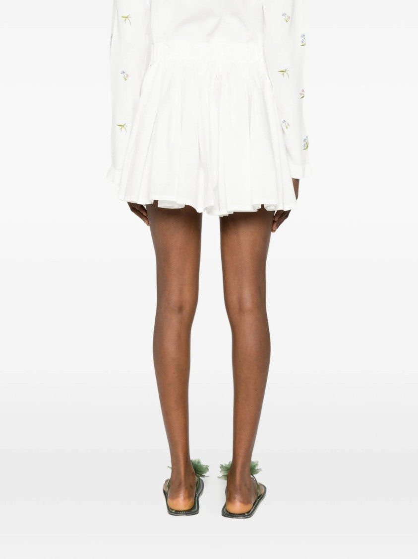 Jucca Structured Flared Pleated Mini Skirt