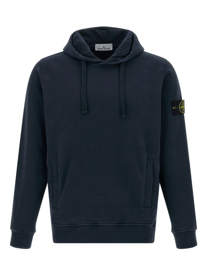 Stone Island Relaxed-Fit Brushed Organic Cotton Hoodie With Logo Badge