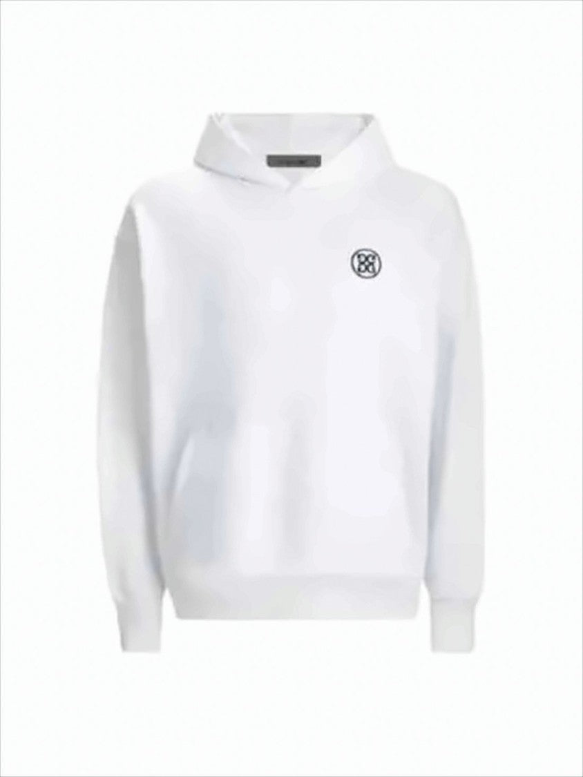 Gfore Minimalist White Hoodie With Circular Logo