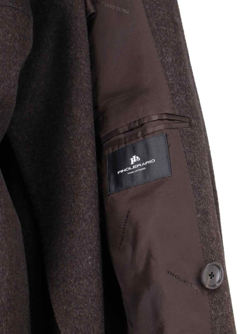 Tagliatore "Pino Lerario" Double-Breasted Coat Brown