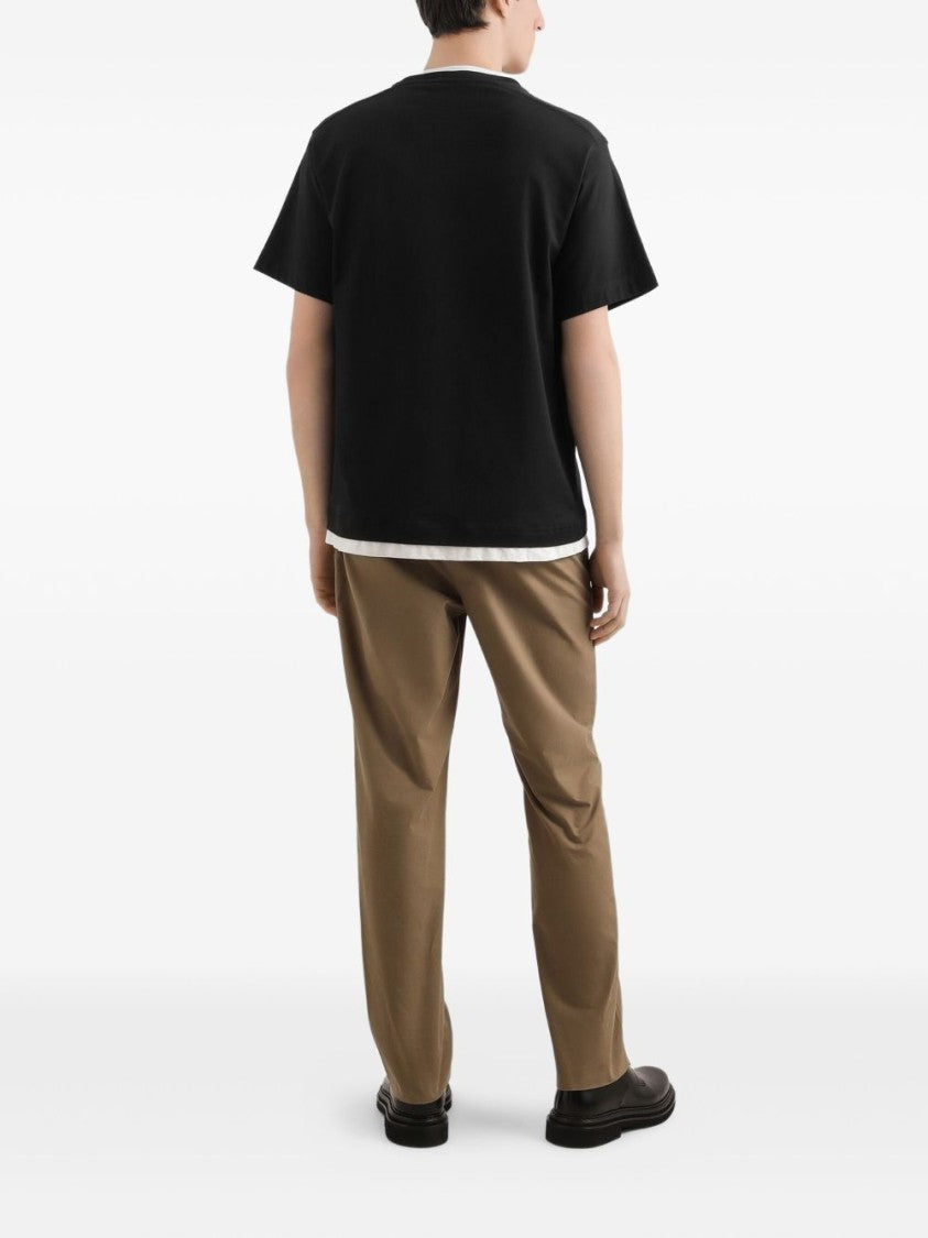 Dolce & Gabbana Classic Black T-Shirt With Contrasting Trim