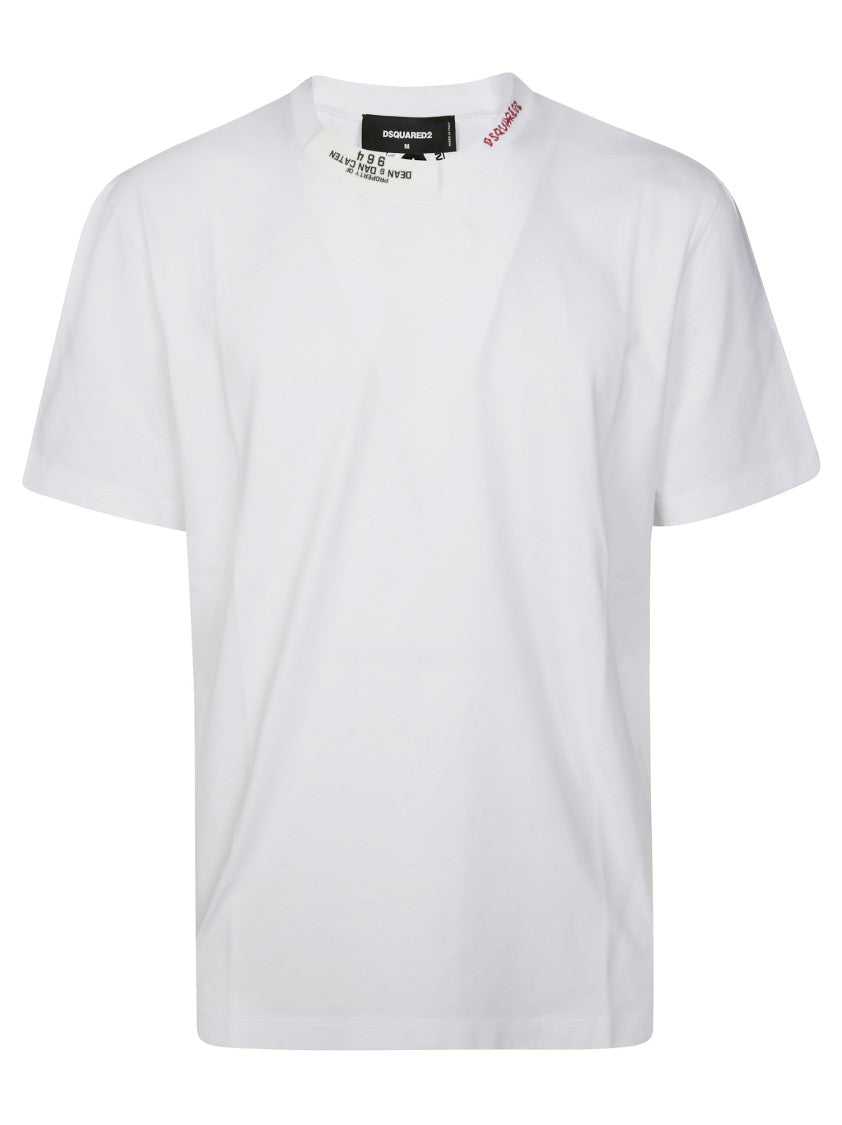 Dsquared2 White Regular Fit T-Shirt With Logo Detailing